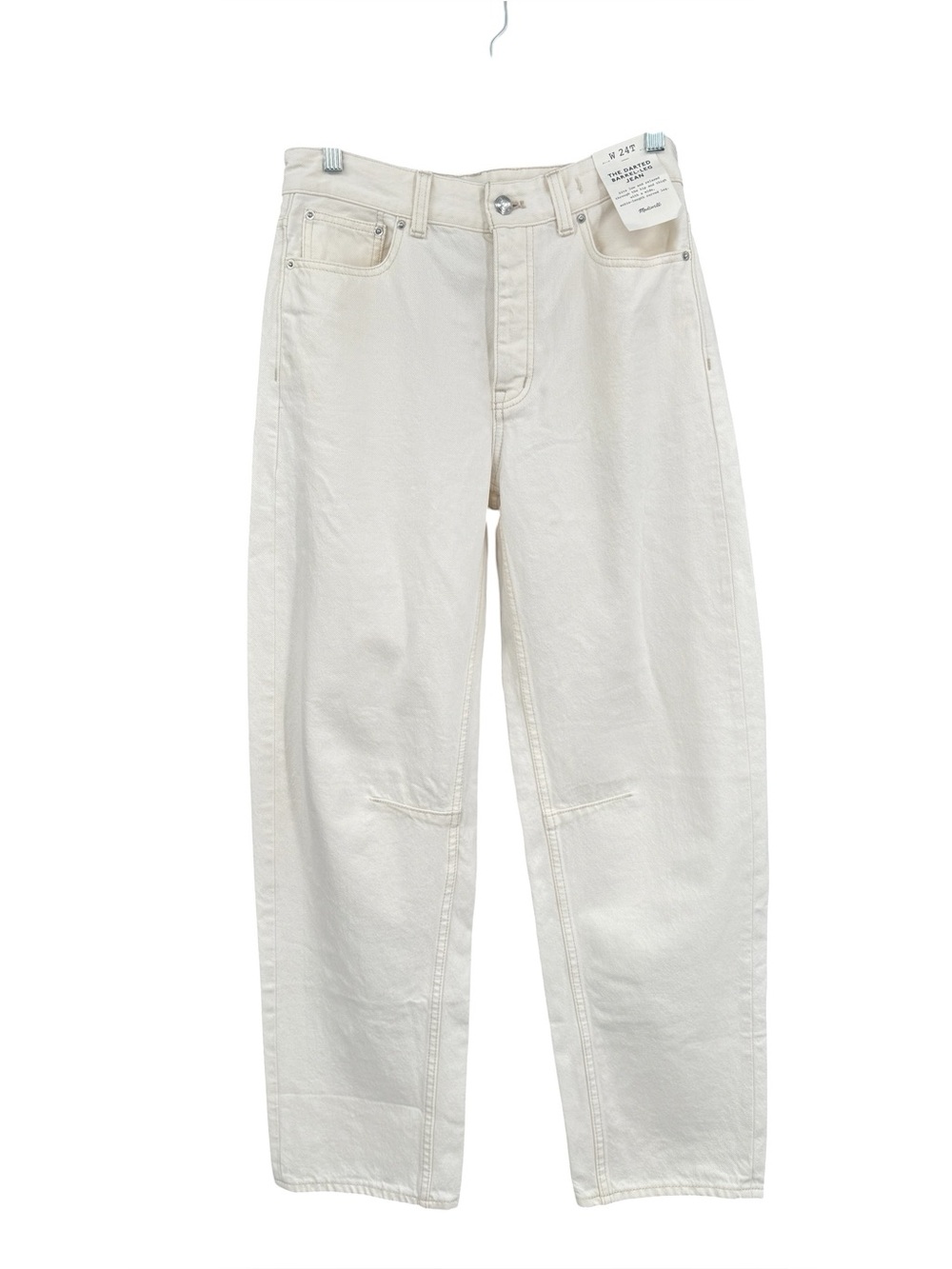 Madewell The Tall Darted Barrel-Leg Button Fly Jean Size 24T In Vintage Canvas